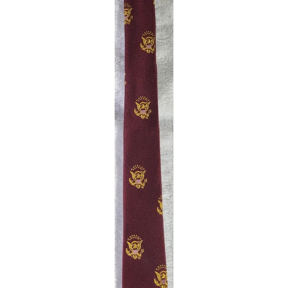 Martha Weems Ltd ~ Presidential Seal ~ Maroon and Gold necktie